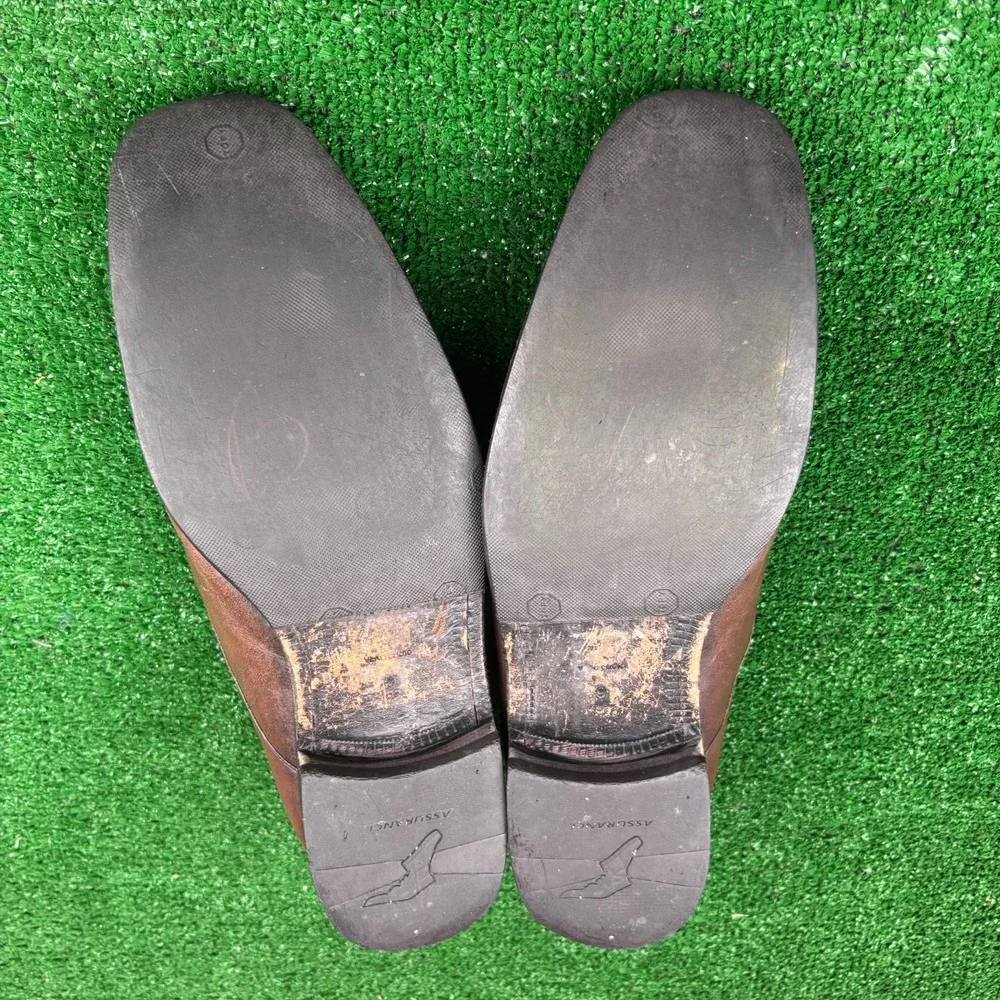 Hugo Boss Dress Shoes Mens 9 Brown Upper Leather Lace Up Square Toe 50219235‎